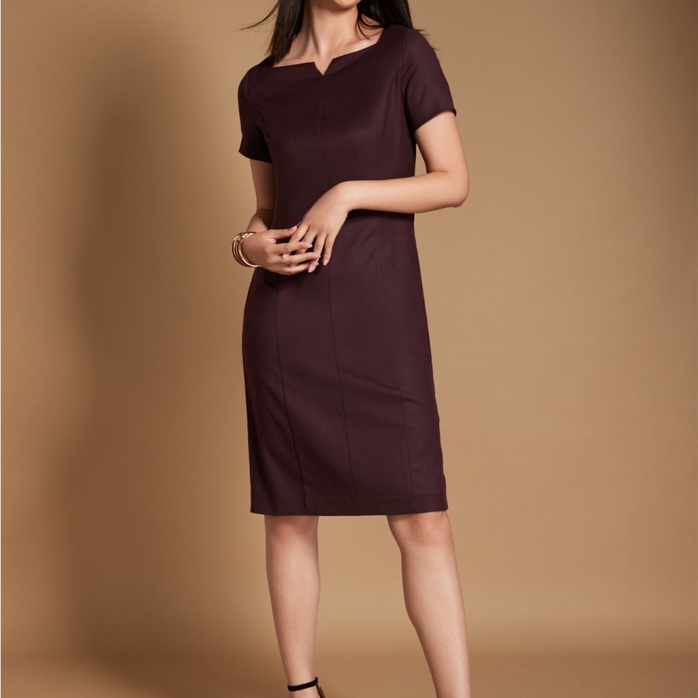 Talbots luxe Italian stretch flannel sheath dress NWT Sz 8